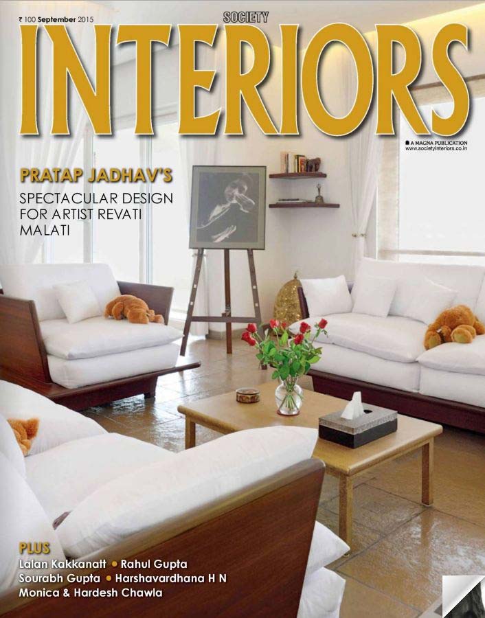 Magazine cover featuring interior photography by Sartaj Films