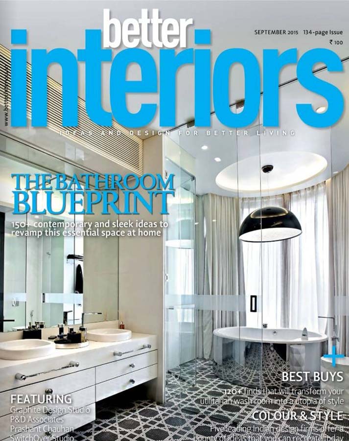 Magazine cover featuring interior photography by Sartaj Films